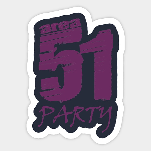 Area 51 Party Sticker by Next Graffics